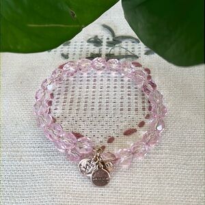 Alex & Ani Energy Women’s Pink Sparkly Beaded Layered Bracelet